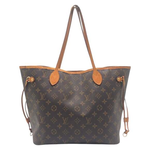 LOUIS VUITTON Authentic Brown Monogram Neverfull MM Tote Bag
